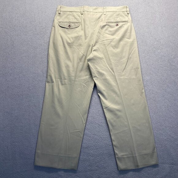 ORVIS Men's Dress Pants Size 34 Green Flat Front,Pockets,Preppy - Picture 12 of 15